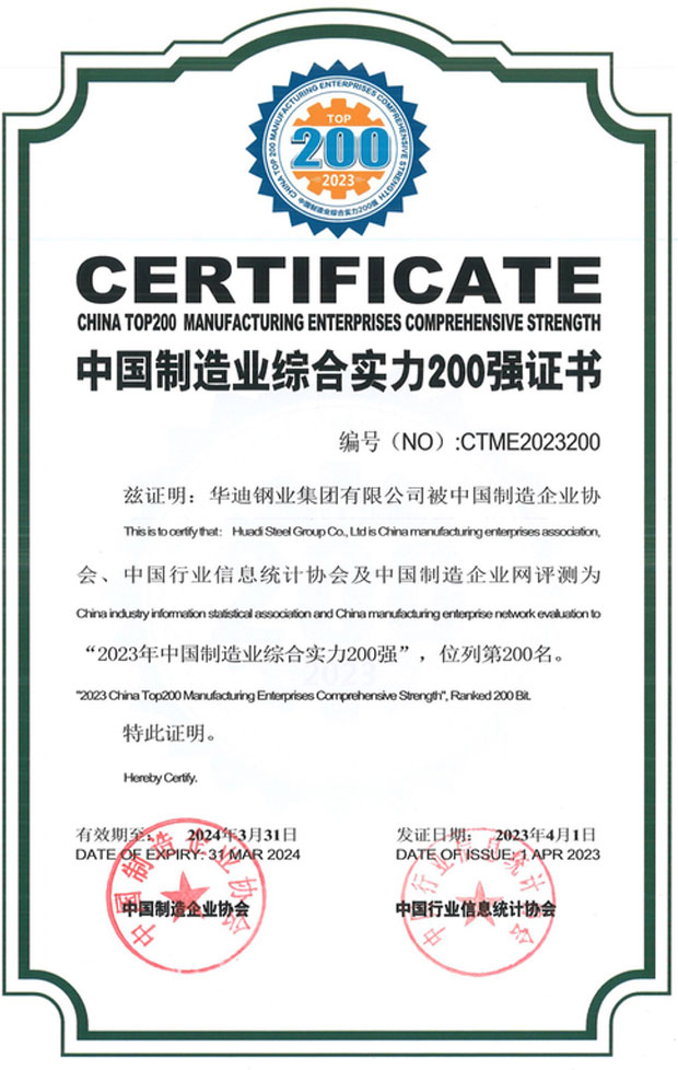 中國(guó)制造業(yè)綜合實(shí)力200強(qiáng) CTME2023200
